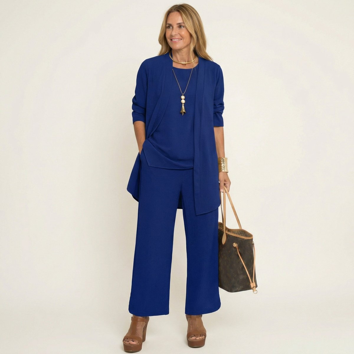 VIVIENNE | Three-piece set with wide-leg trousers - Liora Melbourne