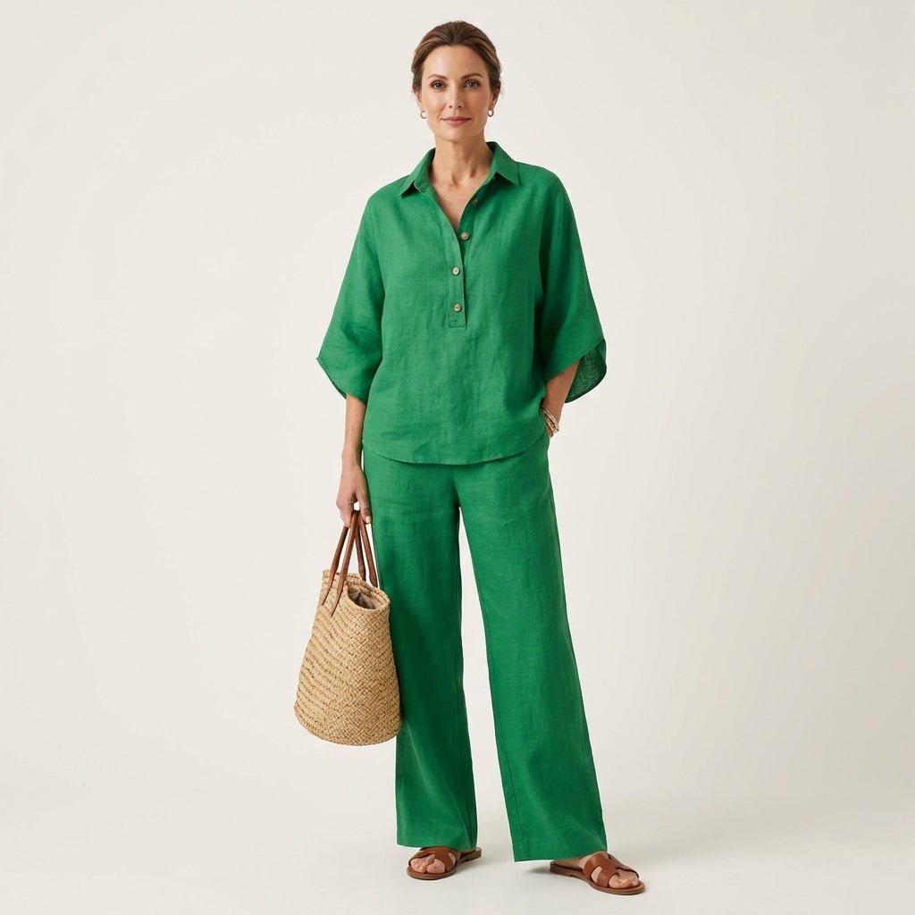 ZERAH | Two-piece set with wide-leg trousers - Liora Melbourne