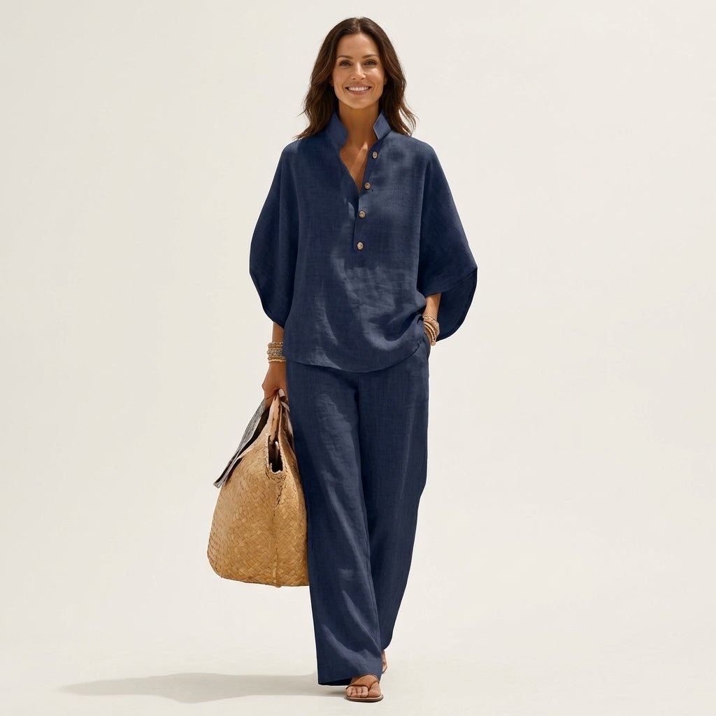 ZERAH | Two-piece set with wide-leg trousers - Liora Melbourne