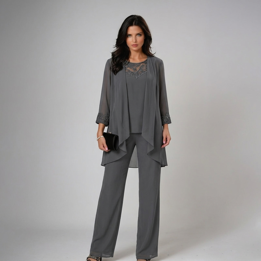 IVA | Three-piece set with wide-leg trousers - Liora Melbourne