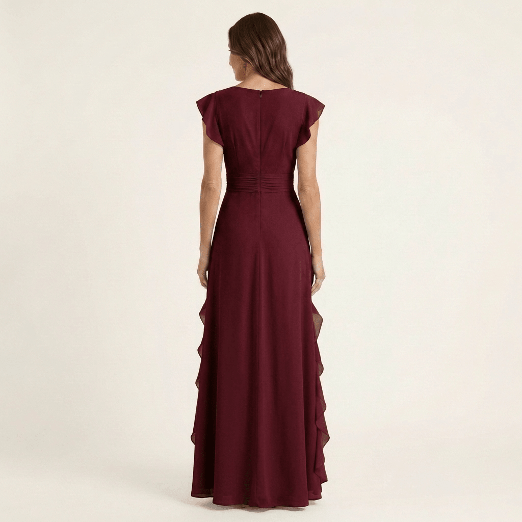 NELLYANA | Maxi dress with cascading ruffle - Liora Melbourne