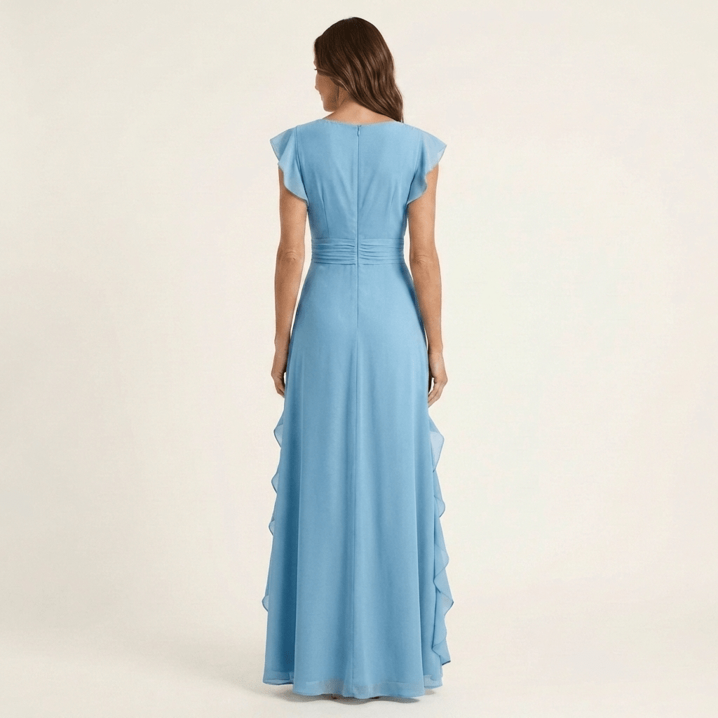 NELLYANA | Maxi dress with cascading ruffle - Liora Melbourne