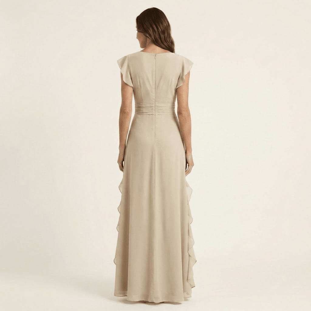 NELLYANA | Maxi dress with cascading ruffle - Liora Melbourne