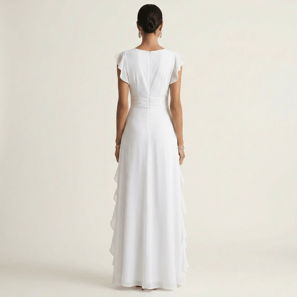 NELLYANA | Maxi dress with cascading ruffle - Liora Melbourne
