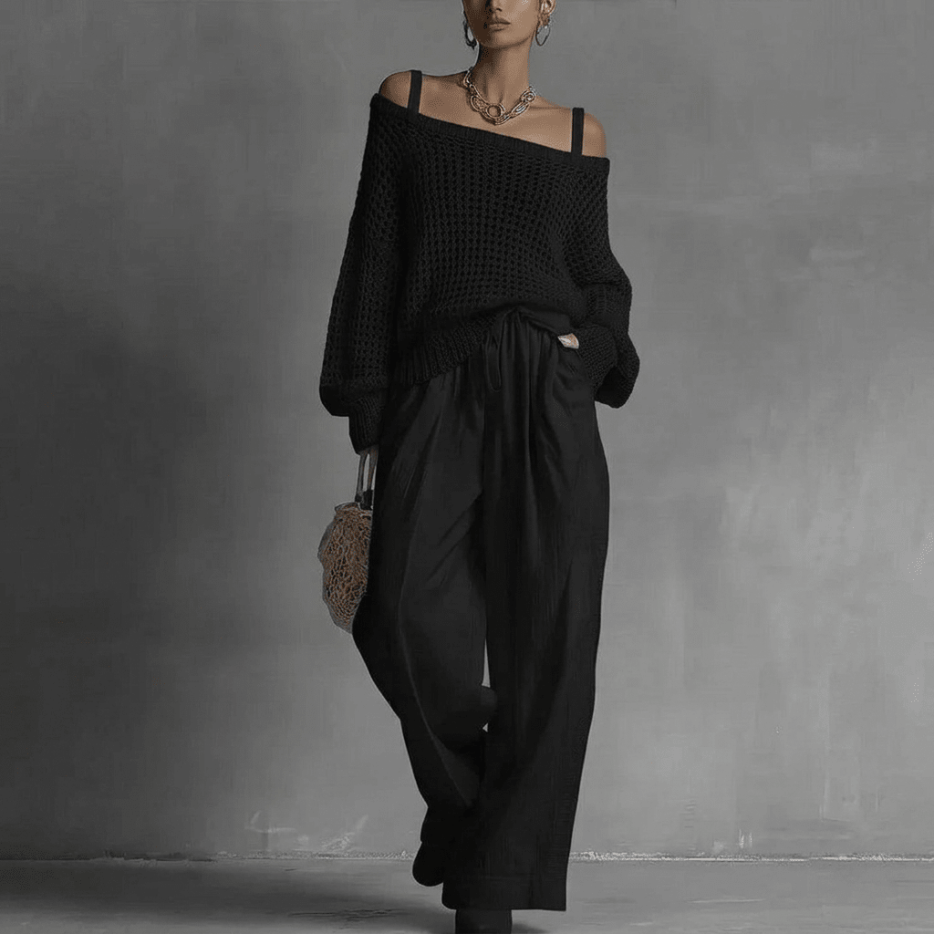 CLARIBEL | Set with wide-leg trousers - Liora Melbourne