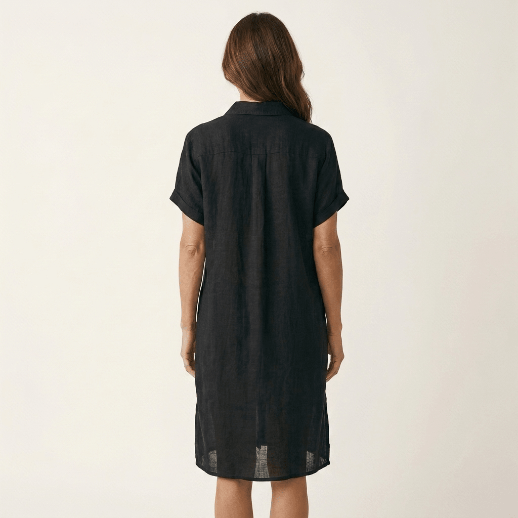 NIDALIE | Midi shirt dress with rolled cuffs - Liora Melbourne