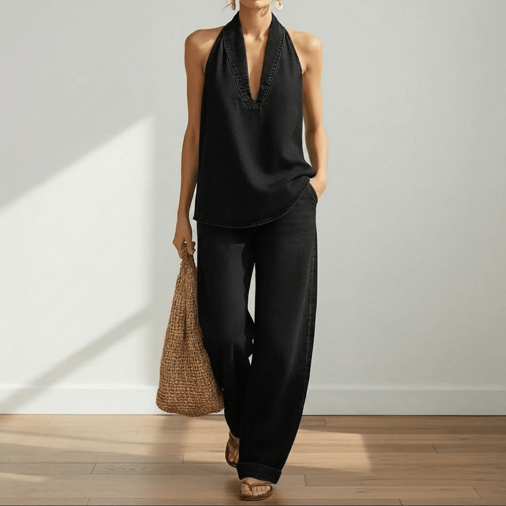 JUNE | Set with wide-leg trousers - Liora Melbourne