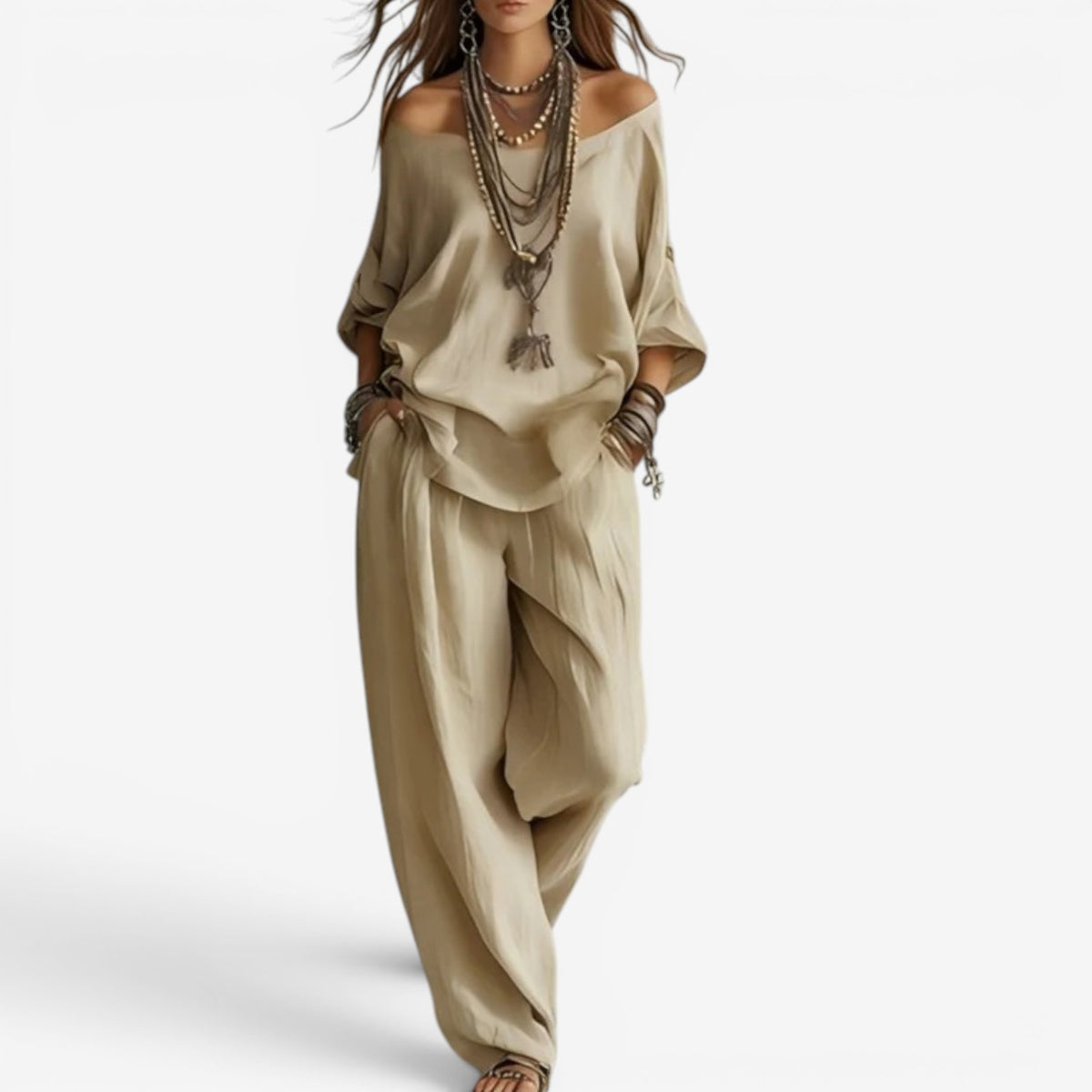 SHELLY | Set with wide-leg pants - Liora Melbourne