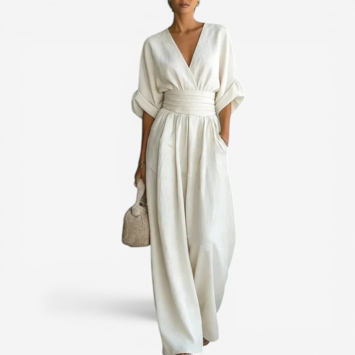CHESKA | Jumpsuit with cinched waist - Liora Melbourne