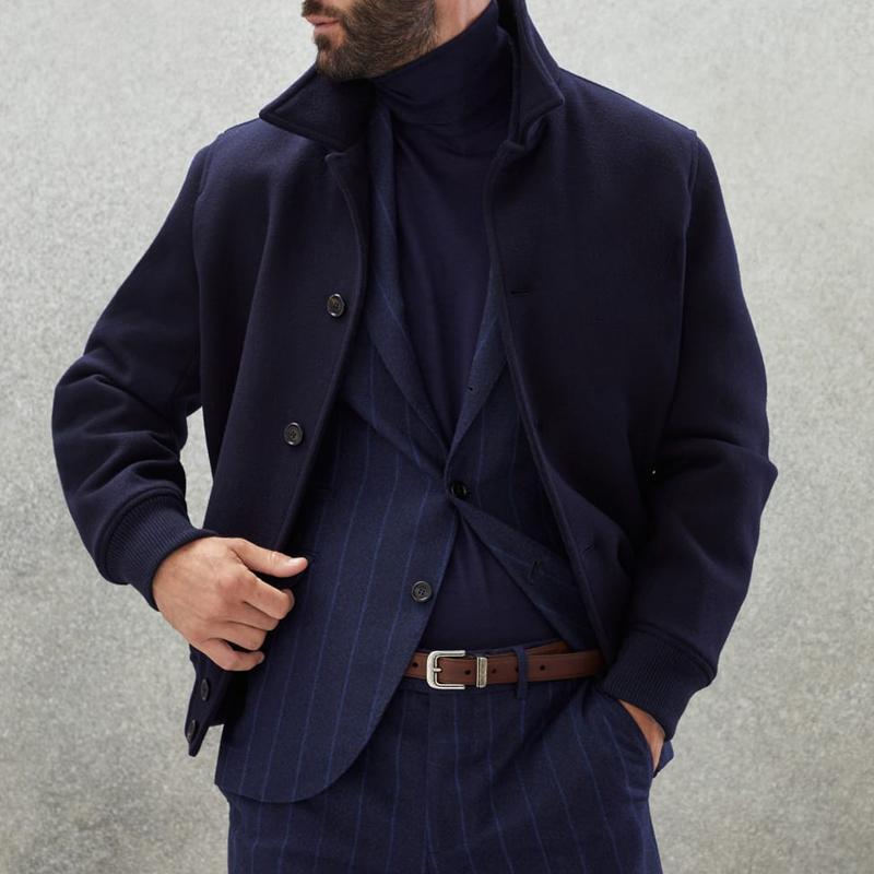 NOLAN | Wool bomber jacket with stand collar - Liora Melbourne