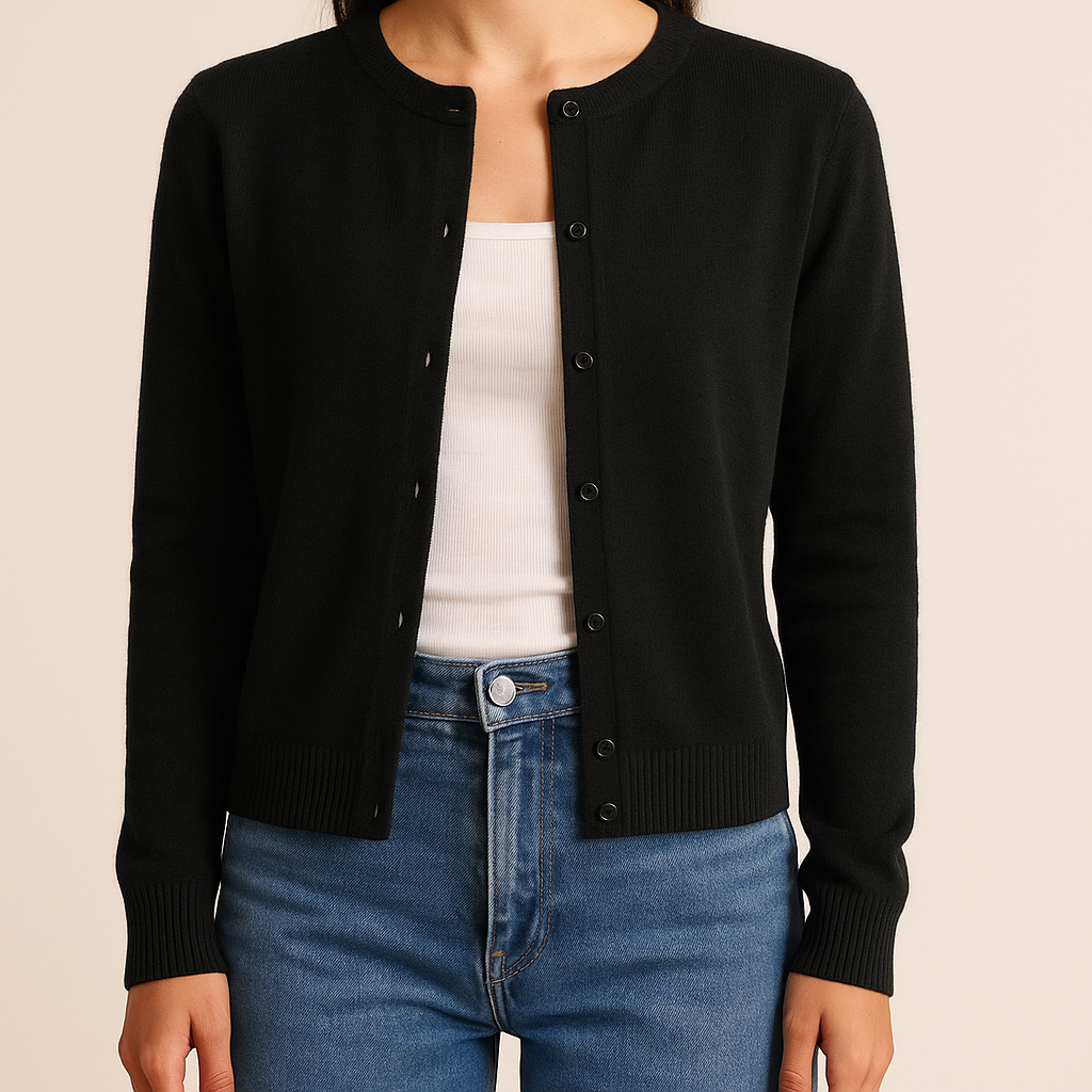 MORNINGTON | Button-front cardigan with ribbed trims