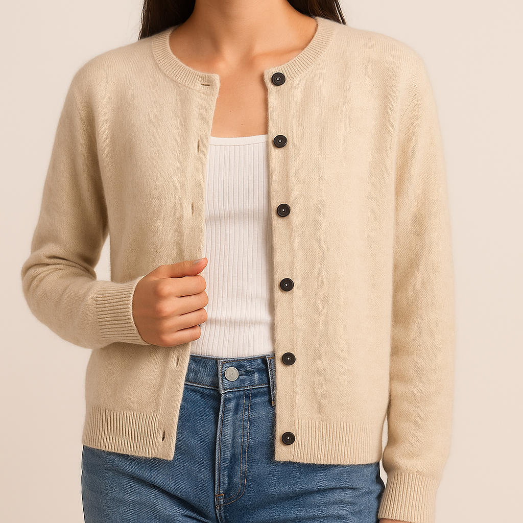 MIA | Button-front cardigan with ribbed trim