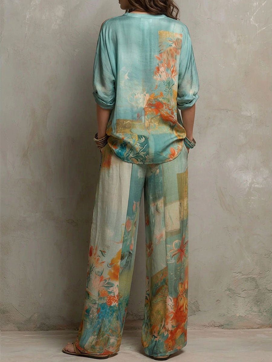 CHIARA | Set with wide-leg trousers - Liora Melbourne