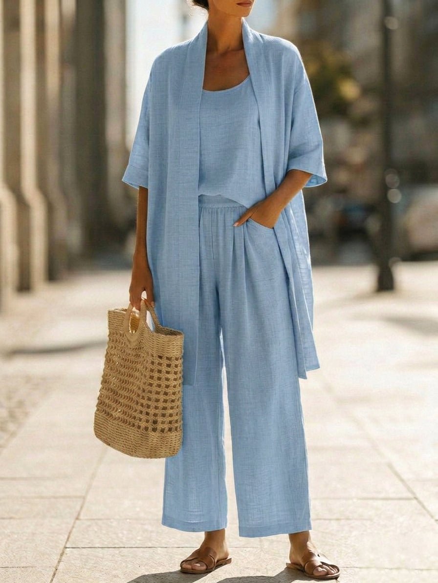 ISLA | Set with relaxed wide-leg pants - Liora Melbourne