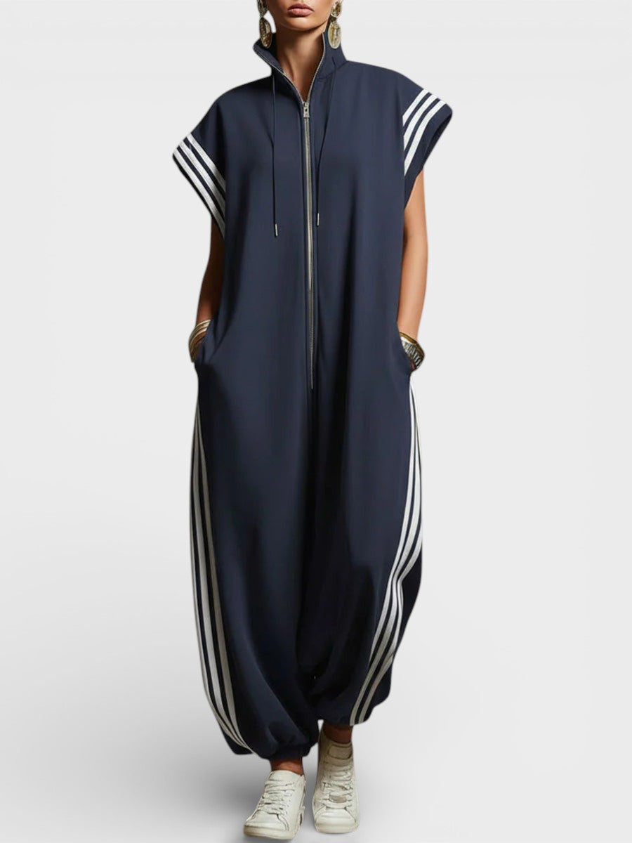 VALERIA | Jumpsuit with zip neckline - Liora Melbourne