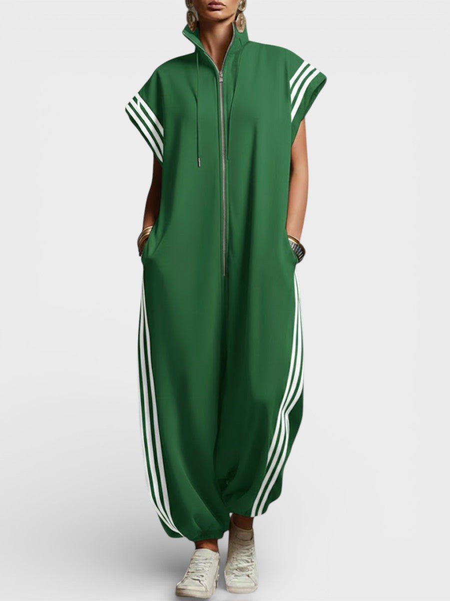 VALERIA | Jumpsuit with zip neckline - Liora Melbourne