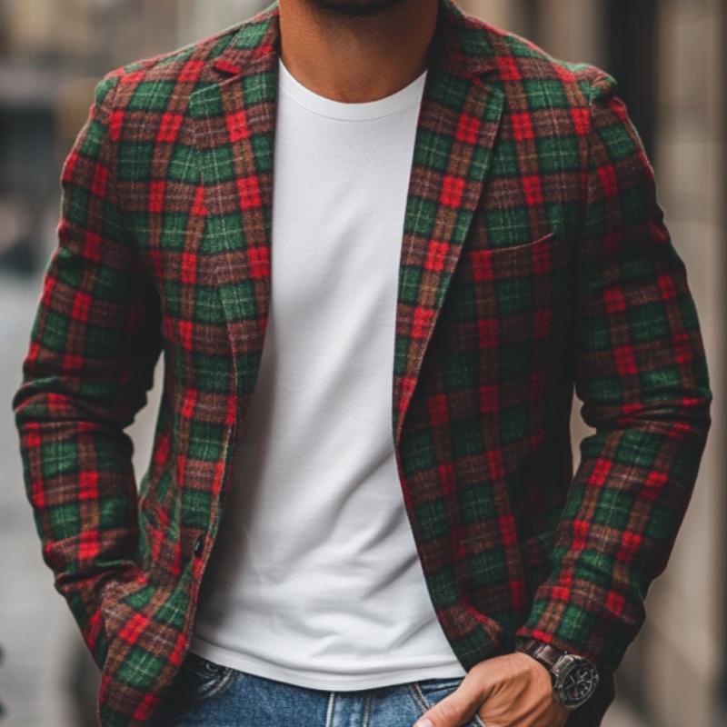 NOEL | Blazer with Christmas plaid - Liora Melbourne