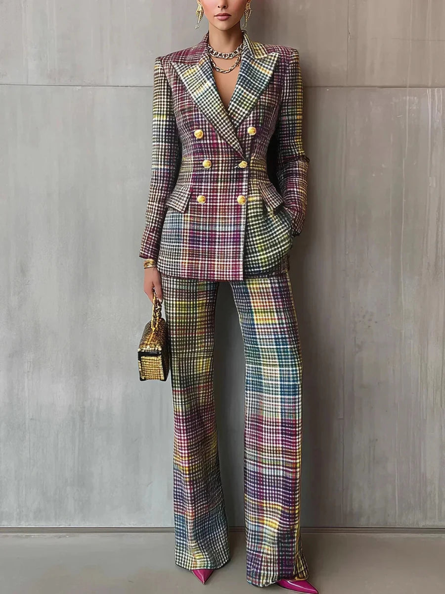 HILARY | Power suit with double-breasted jacket - Liora Melbourne