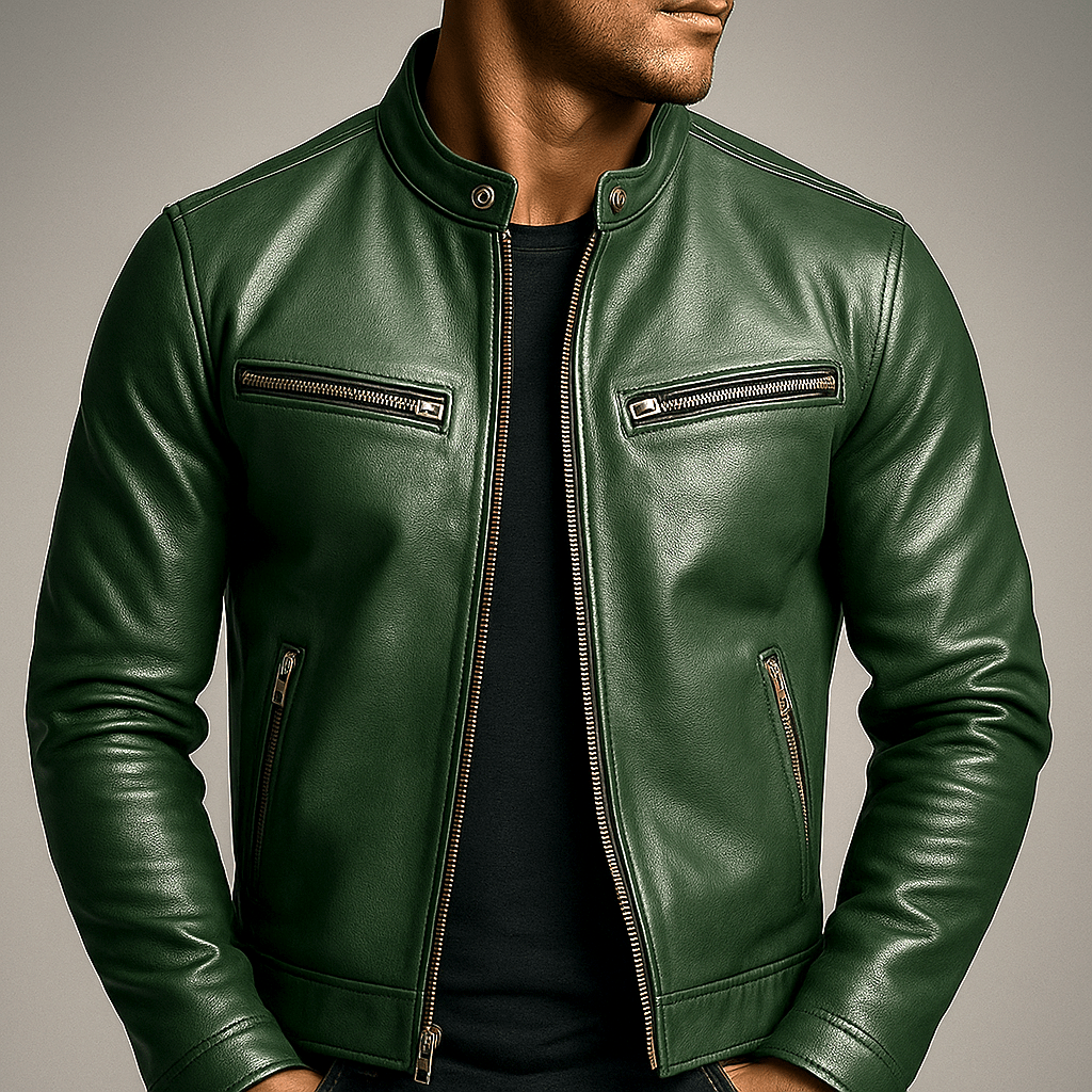 BLAKE | Leather jacket with vintage design - Liora Melbourne