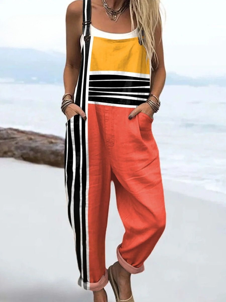 JAMIE | Jumpsuit with colour-block panels - Liora Melbourne