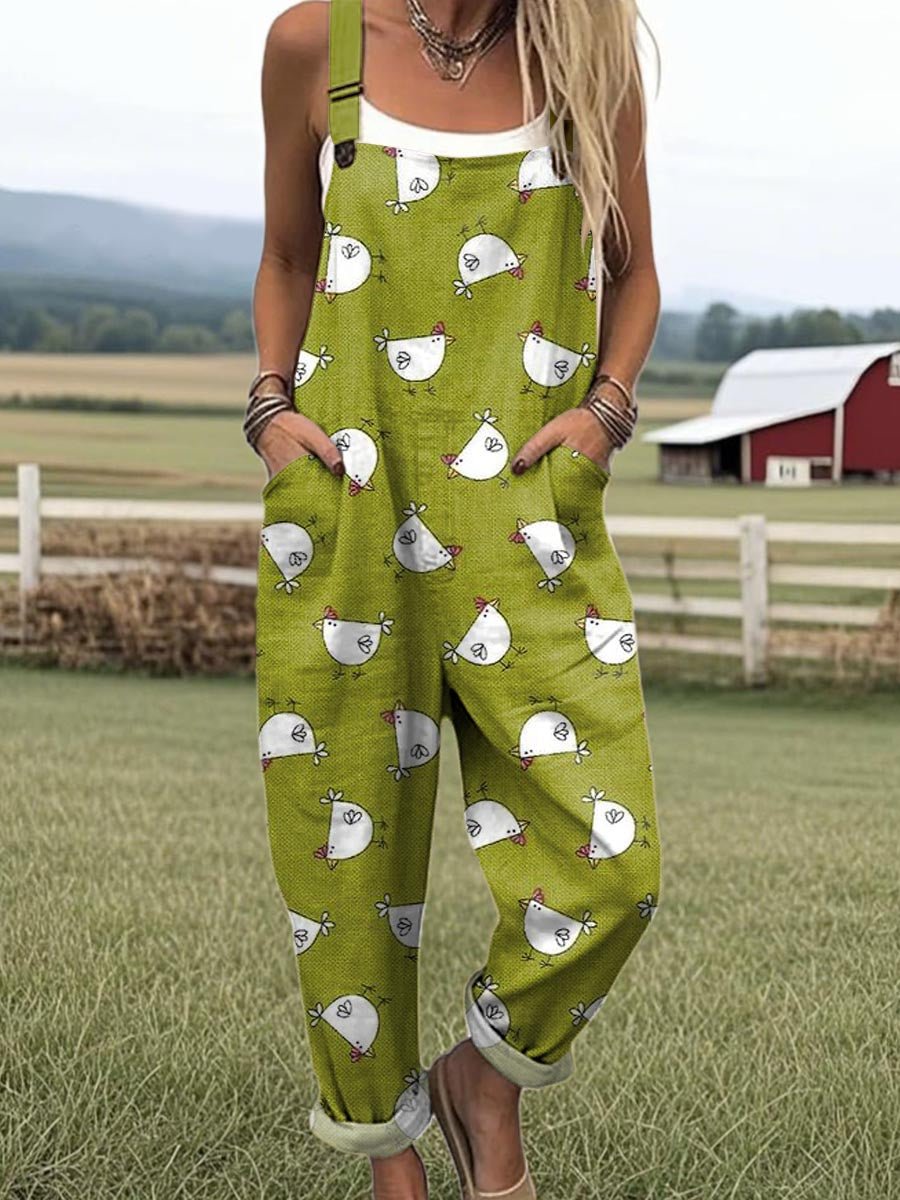 GEORGIA | Jumpsuit with chicken print - Liora Melbourne
