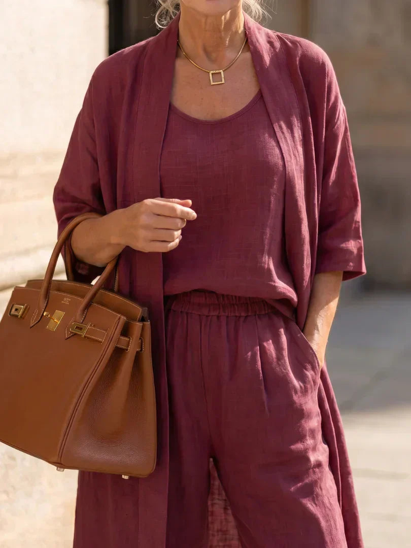 ISLA | Set with relaxed wide-leg pants - Liora Melbourne
