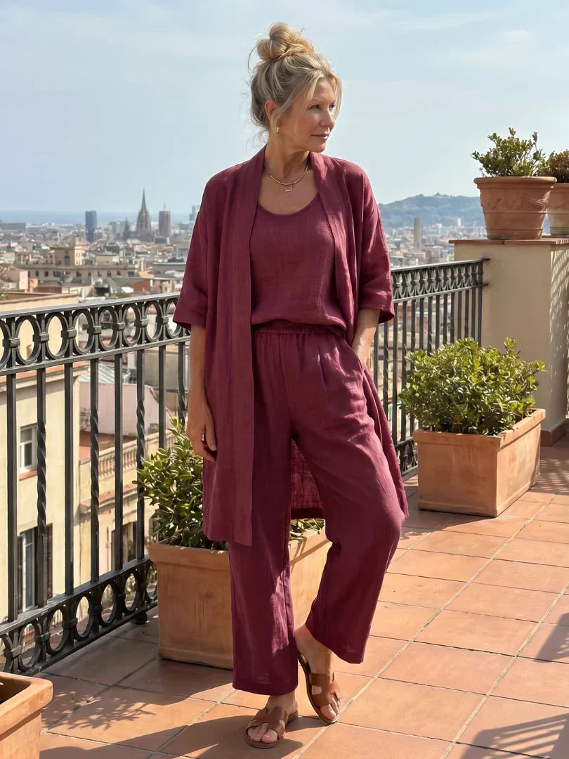 ISLA | Set with relaxed wide-leg pants - Liora Melbourne