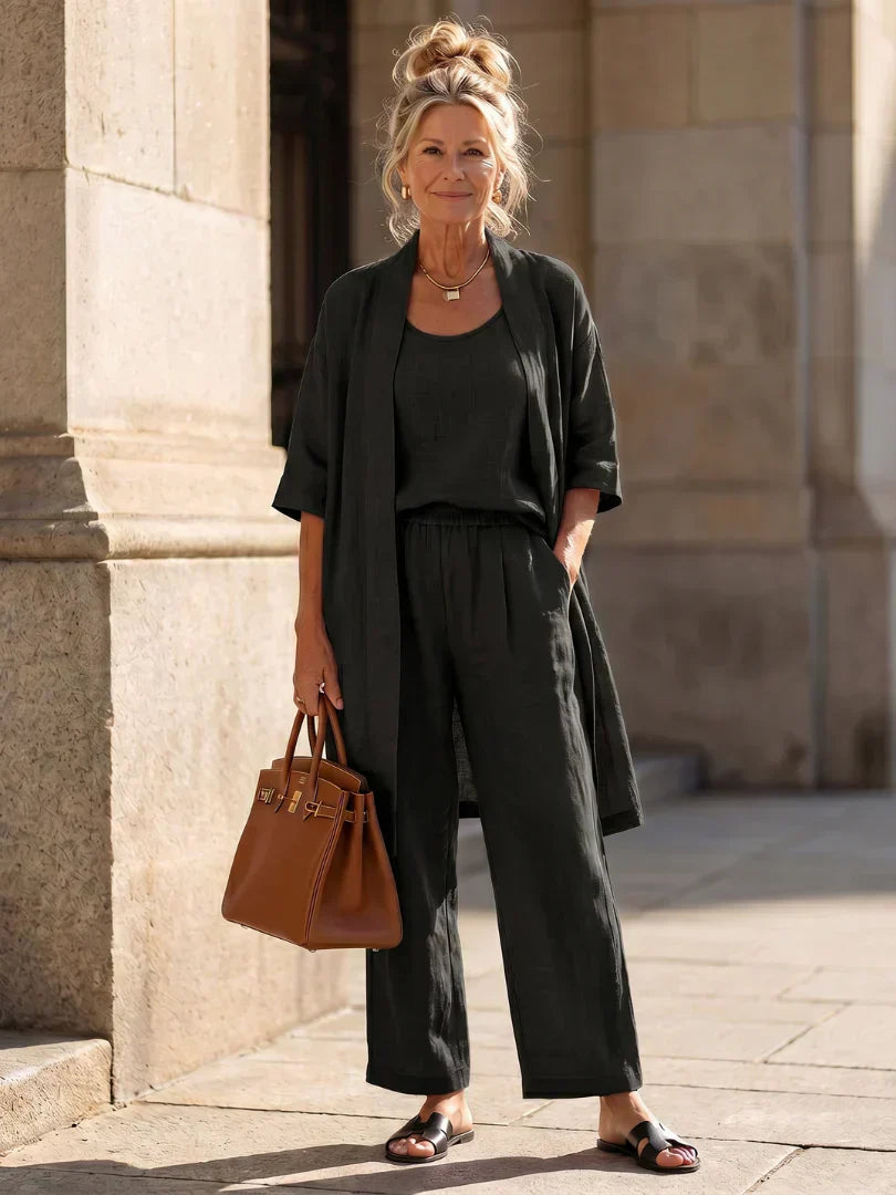 ISLA | Set with relaxed wide-leg pants - Liora Melbourne