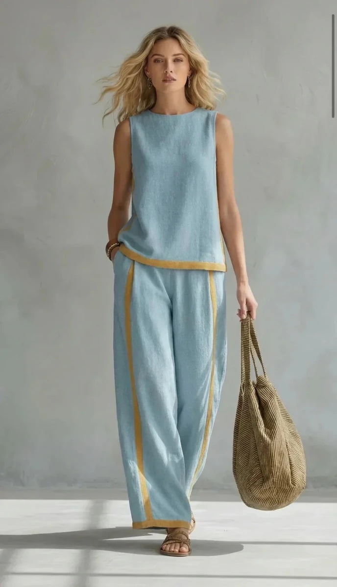 LEILA | Set with wide-leg pants - Liora Melbourne