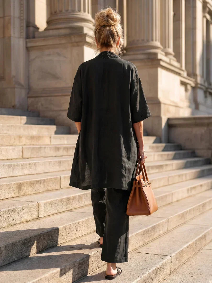 ISLA | Set with relaxed wide-leg pants - Liora Melbourne