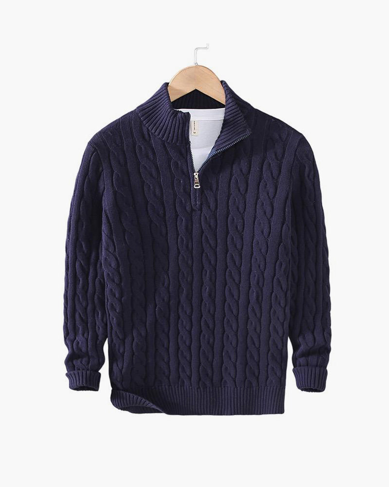 KESWICK | Quarter-zip jumper with cable knit