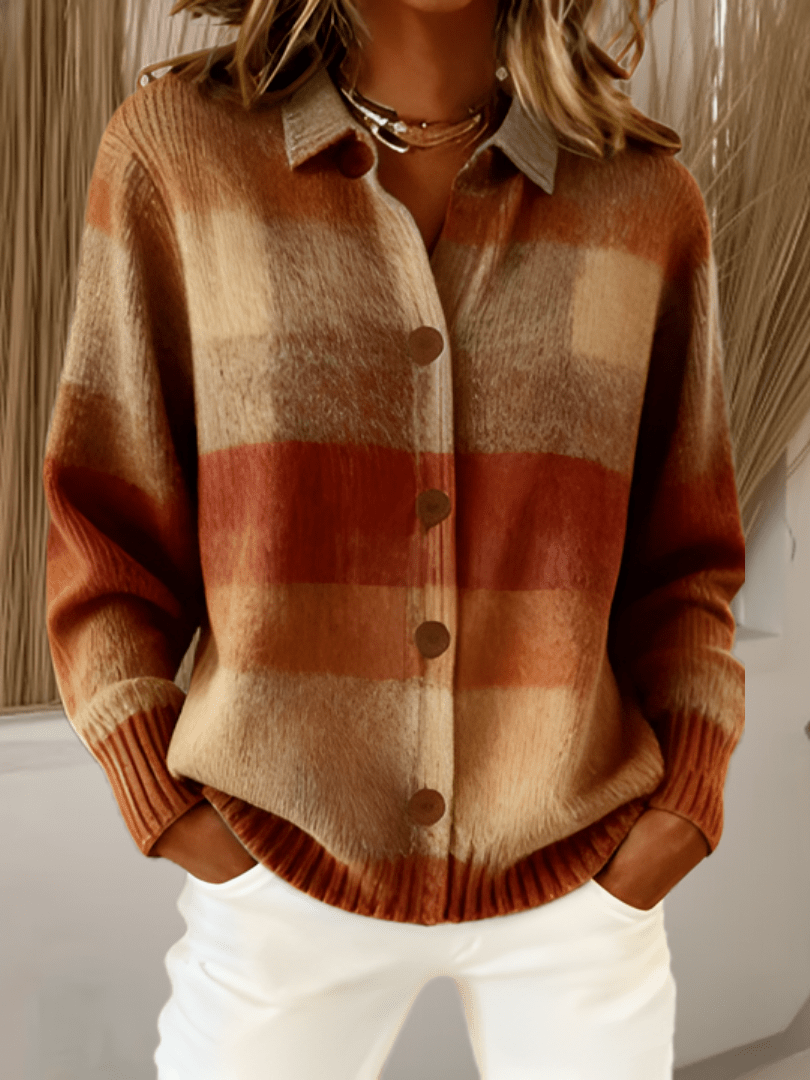 SADIE | Cardigan with tartan pattern - Liora Melbourne
