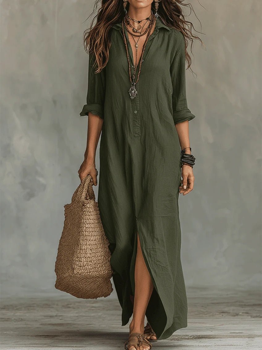 ALESSIA | Maxi dress with button detailing - Liora Melbourne
