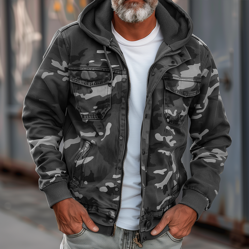 RYDER | Cargo jacket with camouflage print - Liora Melbourne