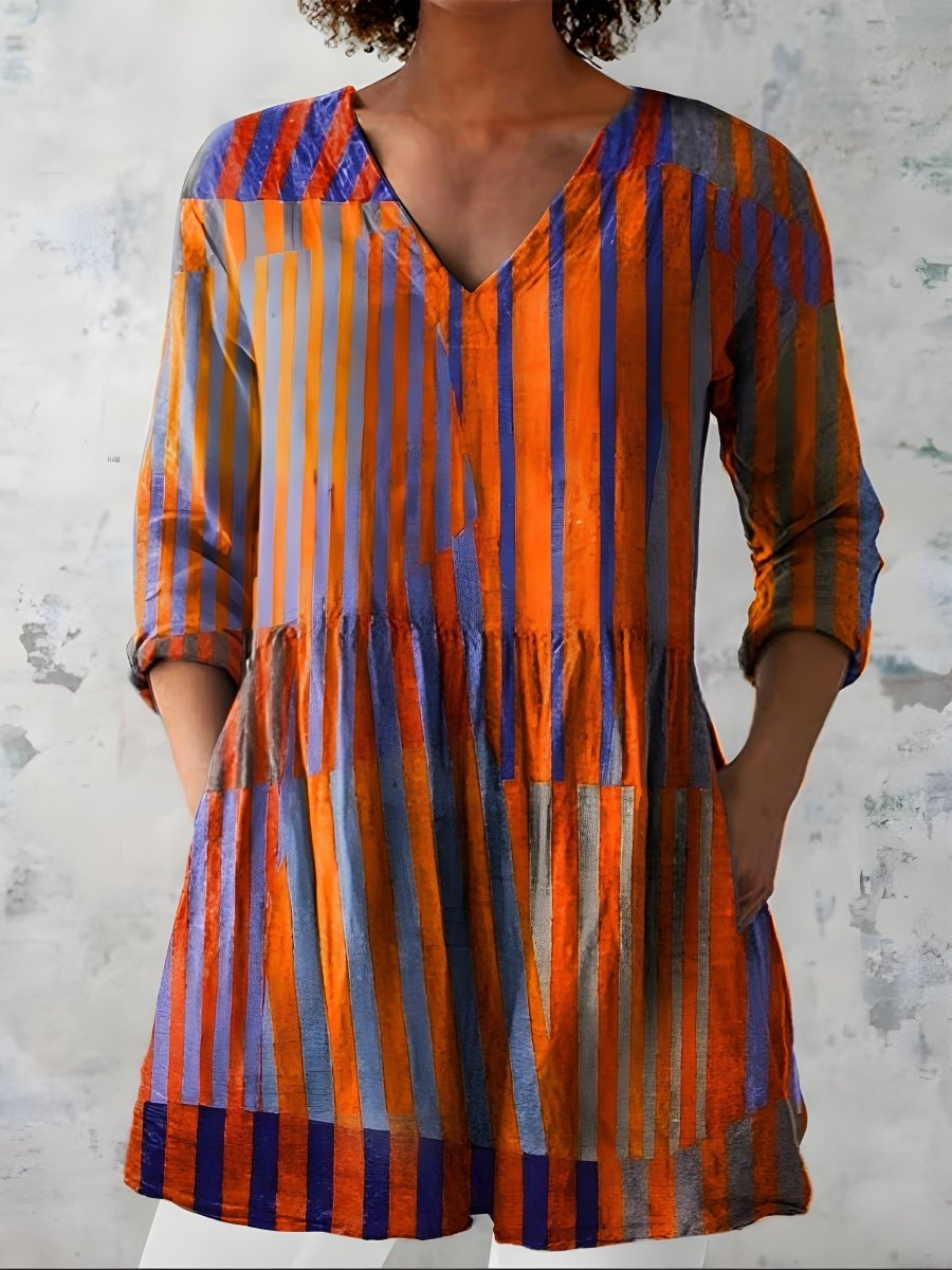AMAIA | Long blouse with V-neck - Liora Melbourne