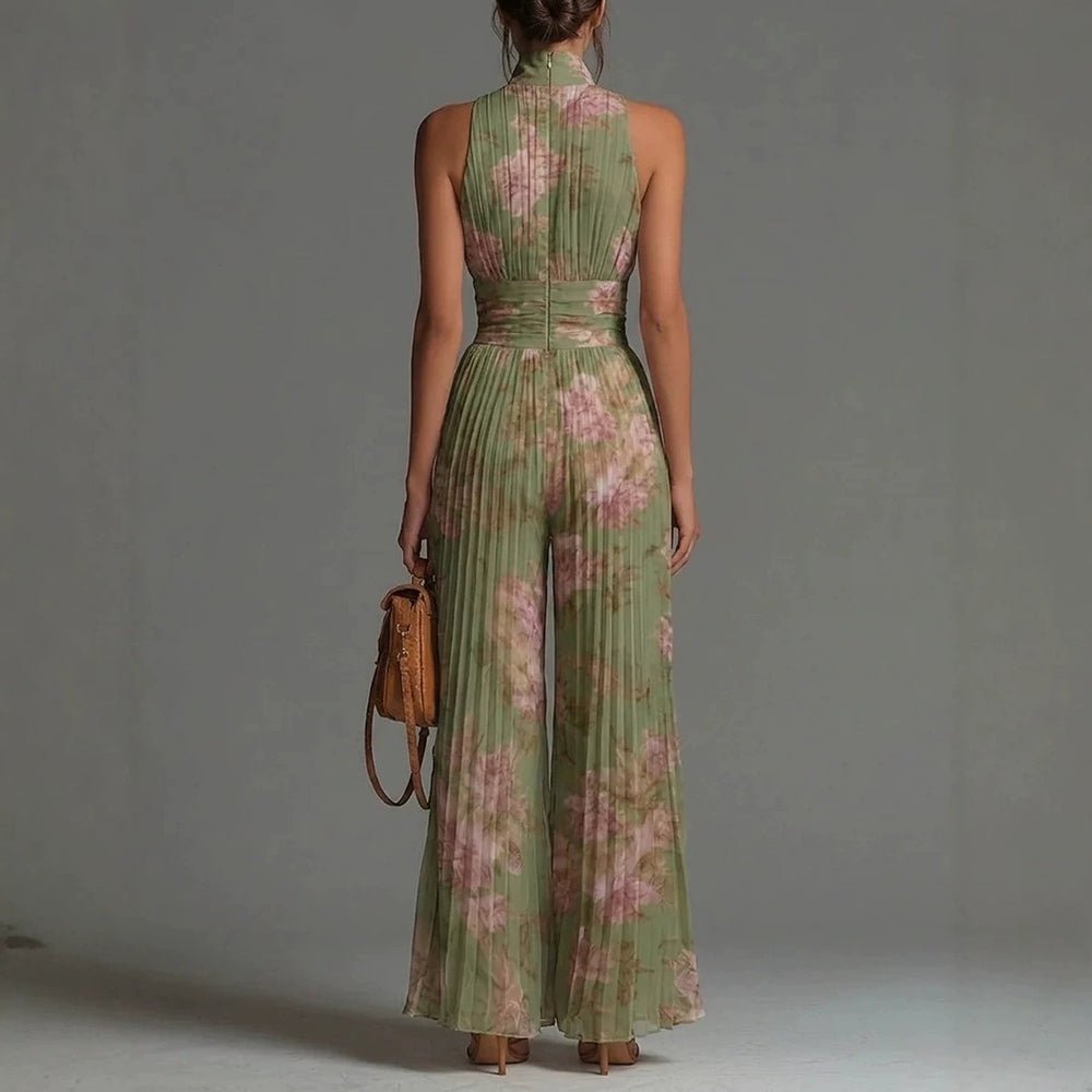 SOFIA | Jumpsuit with wide-leg pleated trousers - Liora Melbourne