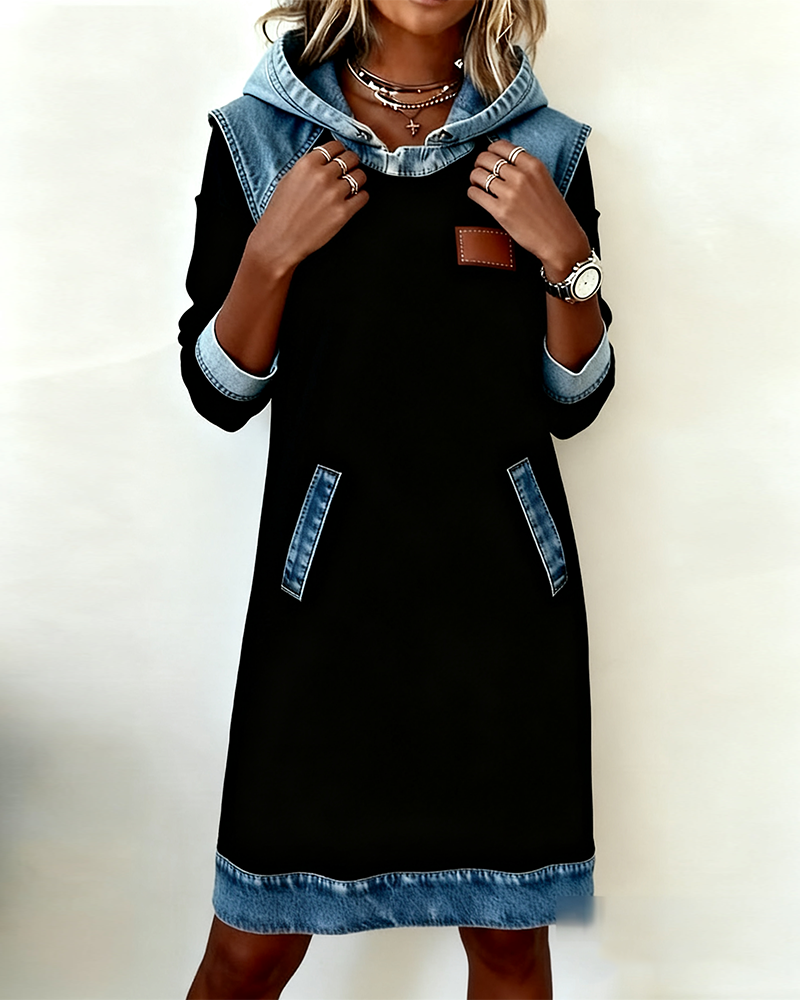 STELLA | Hoodie dress with contrast details - Liora Melbourne