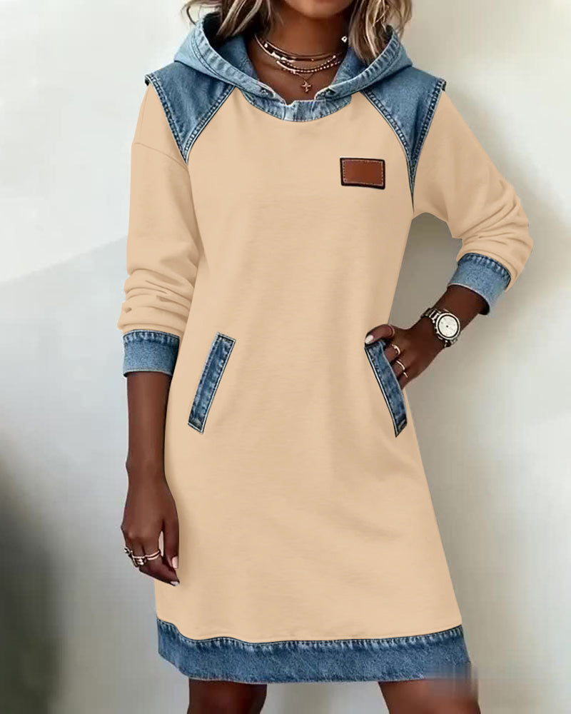 STELLA | Hoodie dress with contrast details - Liora Melbourne