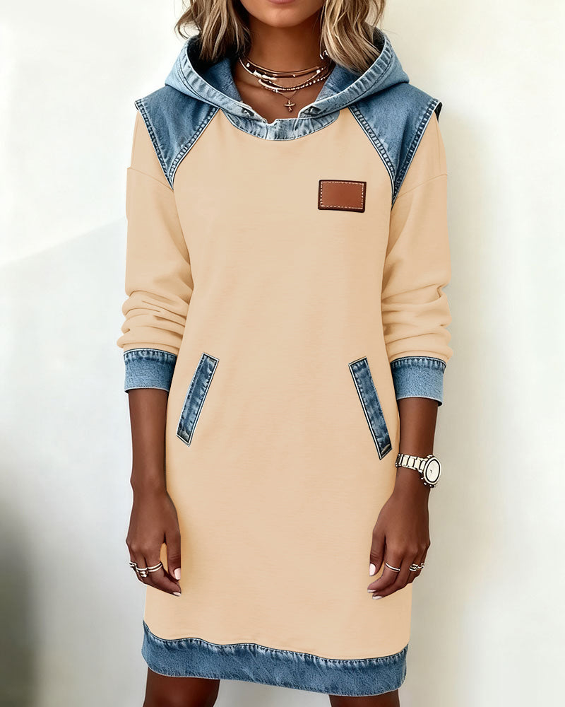 STELLA | Hoodie dress with contrast details - Liora Melbourne