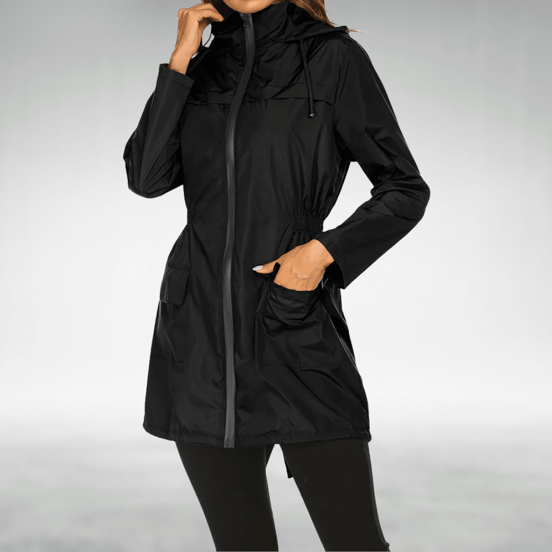 BRIDGET | Waterproof jacket with storm flap - Liora Melbourne