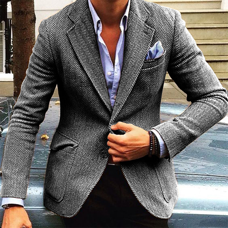 THEO | Blazer with herringbone pattern - Liora Melbourne