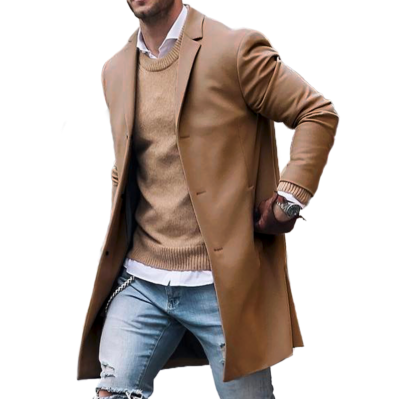 ADRIAN | Mid-length coat with notch lapel - Liora Melbourne