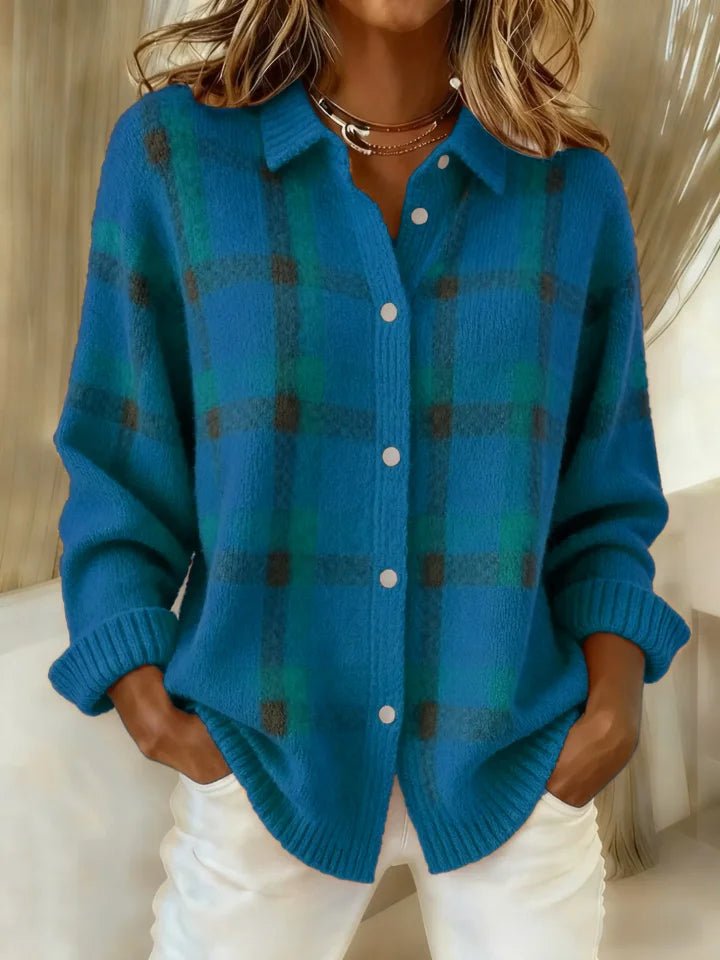 DANIQUE | Jumper with contrast plaid pattern - Liora Melbourne