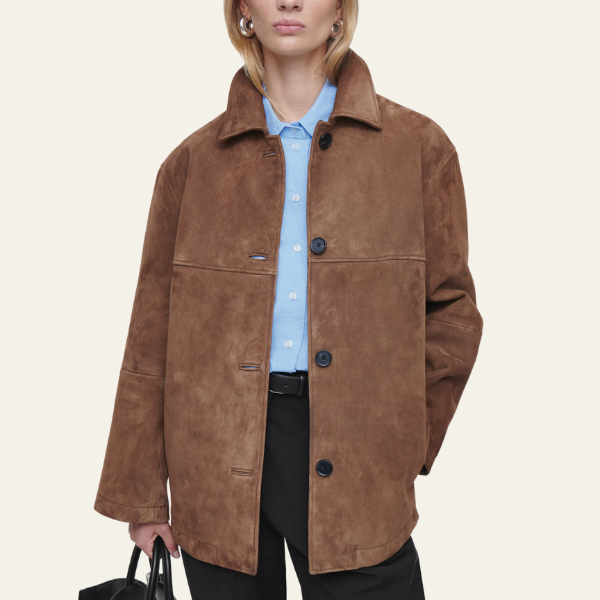 LALUNA | Collared jacket in suede - Liora Melbourne