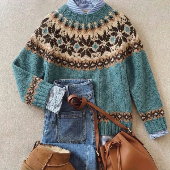 PENNY | Knit jumper with Nordic pattern - Liora Melbourne