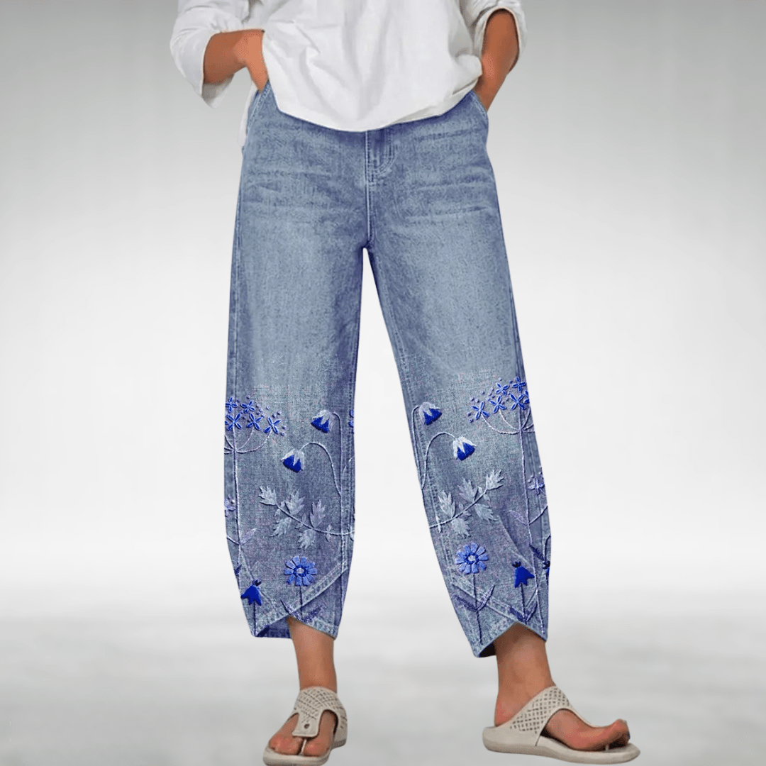 EVIE | Wide-leg pants with floral print - Liora Melbourne