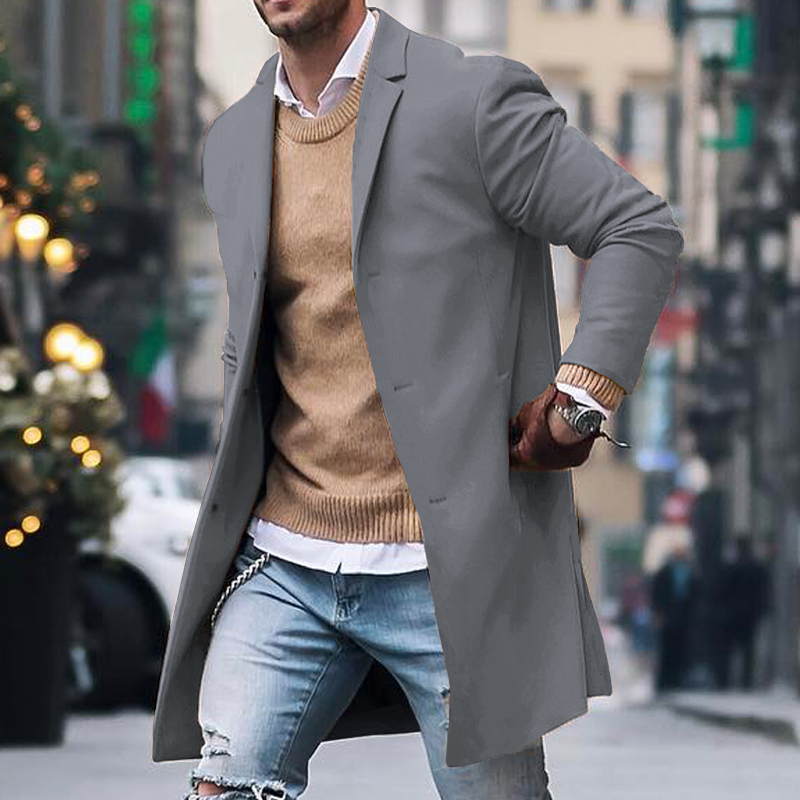 ADRIAN | Mid-length coat with notch lapel - Liora Melbourne