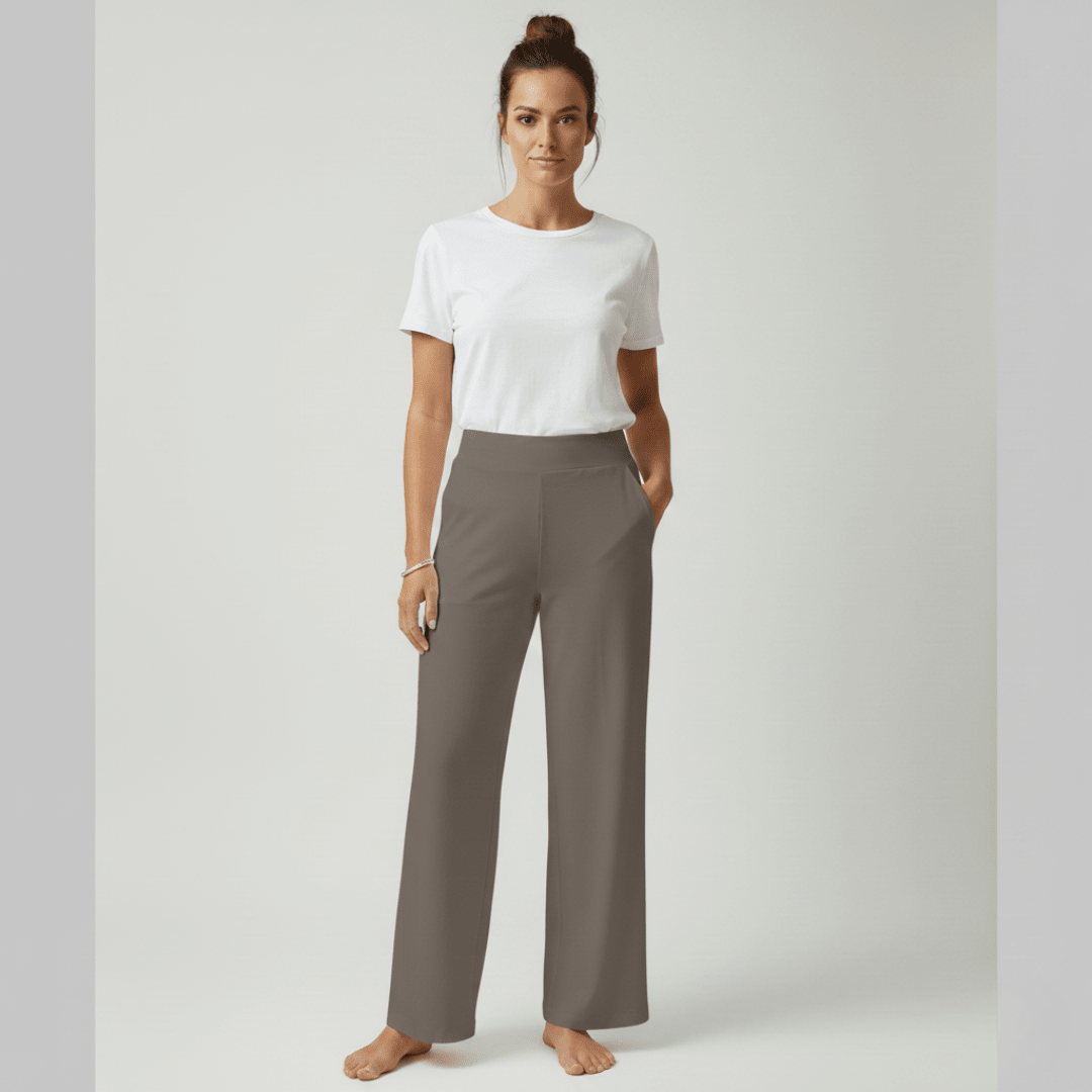 OLIVIA | Stretch pants with high-rise waist - Liora Melbourne