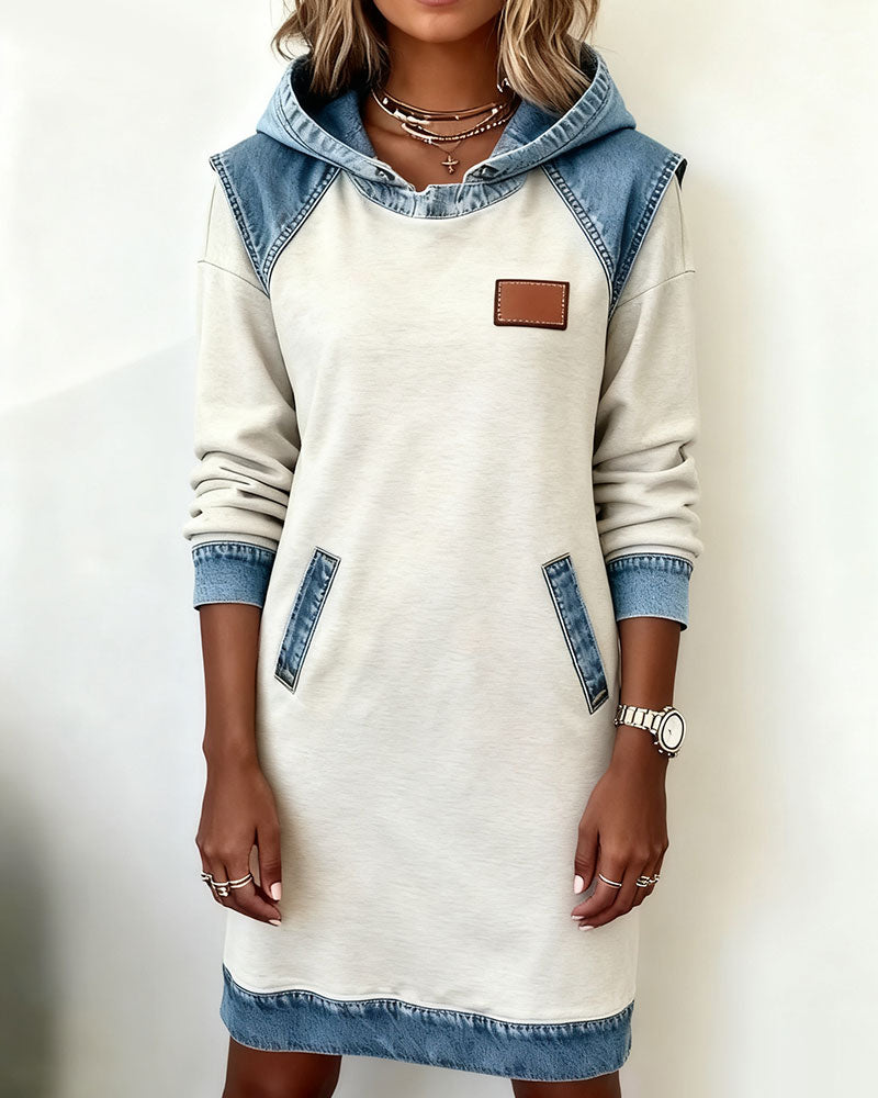 STELLA | Hoodie dress with contrast details - Liora Melbourne