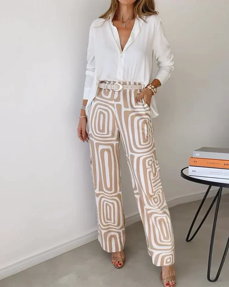 BROOKE | Set with relaxed-fit blouse and pants - Liora Melbourne